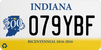 IN license plate 079YBF