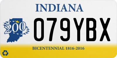 IN license plate 079YBX