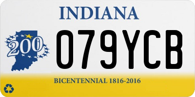 IN license plate 079YCB