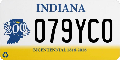 IN license plate 079YCO