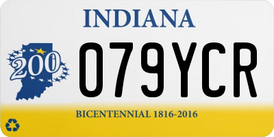 IN license plate 079YCR