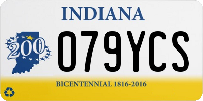 IN license plate 079YCS