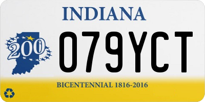 IN license plate 079YCT