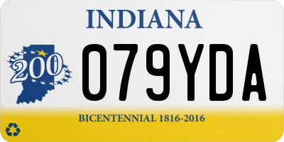IN license plate 079YDA