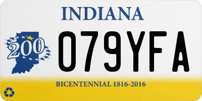 IN license plate 079YFA
