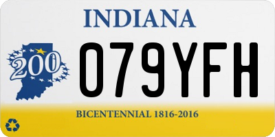 IN license plate 079YFH