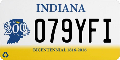 IN license plate 079YFI