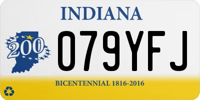 IN license plate 079YFJ