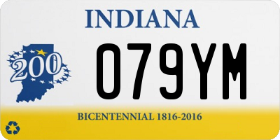 IN license plate 079YM