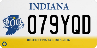 IN license plate 079YQD