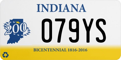 IN license plate 079YS