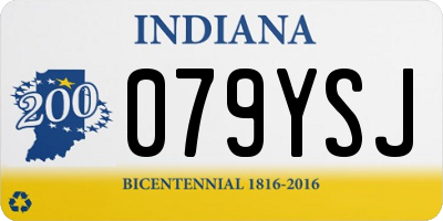 IN license plate 079YSJ