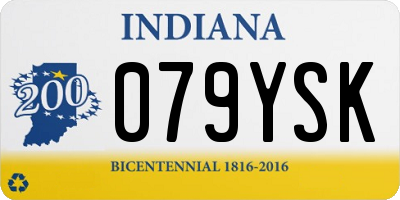 IN license plate 079YSK