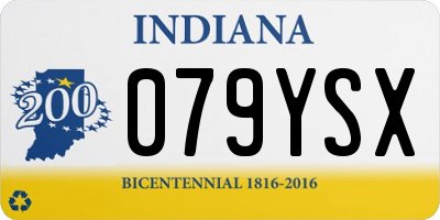 IN license plate 079YSX
