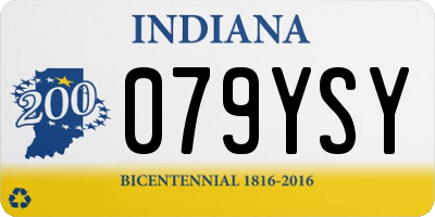 IN license plate 079YSY