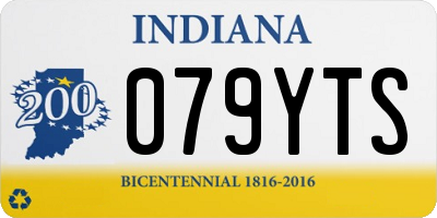 IN license plate 079YTS
