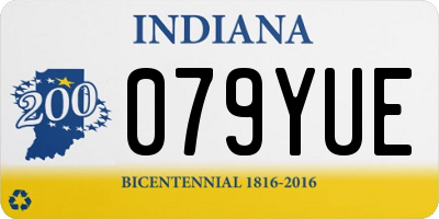 IN license plate 079YUE