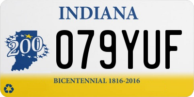 IN license plate 079YUF