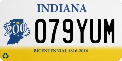 IN license plate 079YUM