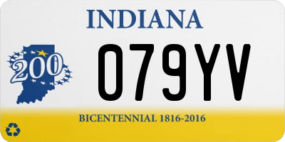 IN license plate 079YV