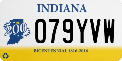 IN license plate 079YVW