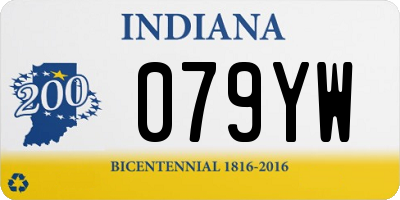 IN license plate 079YW