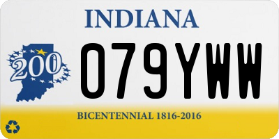 IN license plate 079YWW