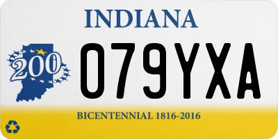IN license plate 079YXA