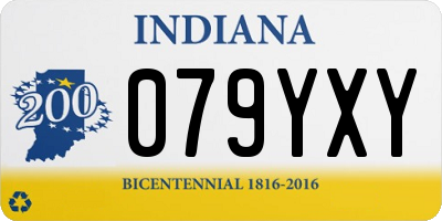 IN license plate 079YXY