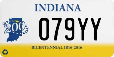 IN license plate 079YY