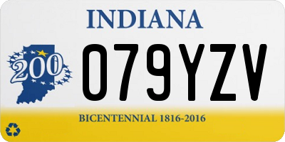 IN license plate 079YZV