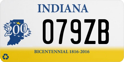 IN license plate 079ZB