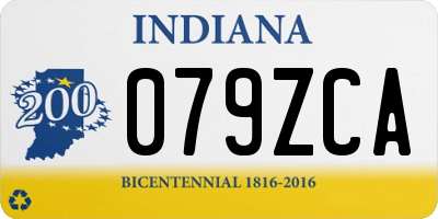 IN license plate 079ZCA