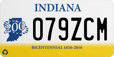 IN license plate 079ZCM