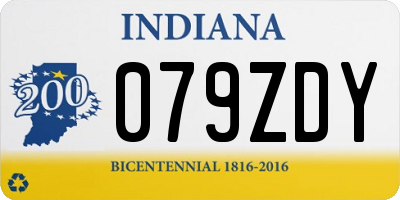 IN license plate 079ZDY