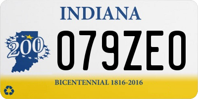 IN license plate 079ZEO
