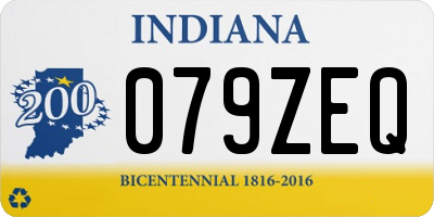 IN license plate 079ZEQ