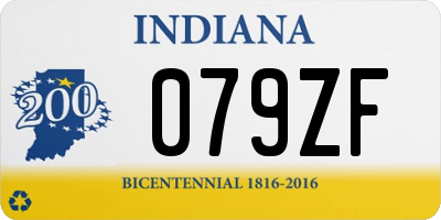 IN license plate 079ZF