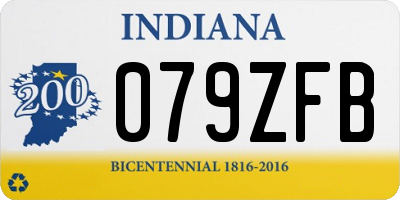 IN license plate 079ZFB