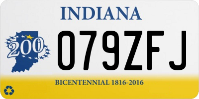 IN license plate 079ZFJ
