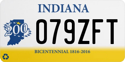 IN license plate 079ZFT