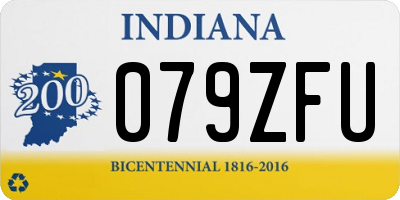IN license plate 079ZFU