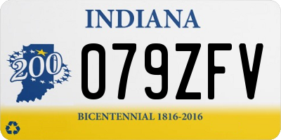 IN license plate 079ZFV