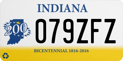 IN license plate 079ZFZ