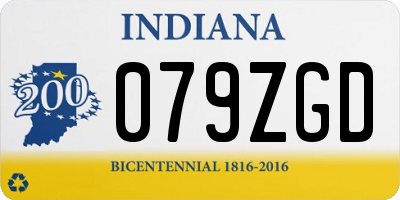 IN license plate 079ZGD