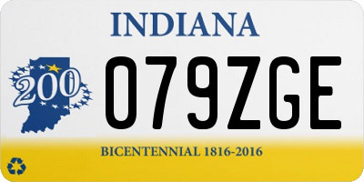 IN license plate 079ZGE