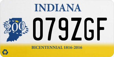 IN license plate 079ZGF