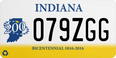 IN license plate 079ZGG