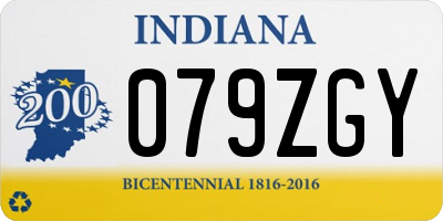 IN license plate 079ZGY