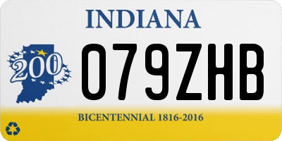 IN license plate 079ZHB